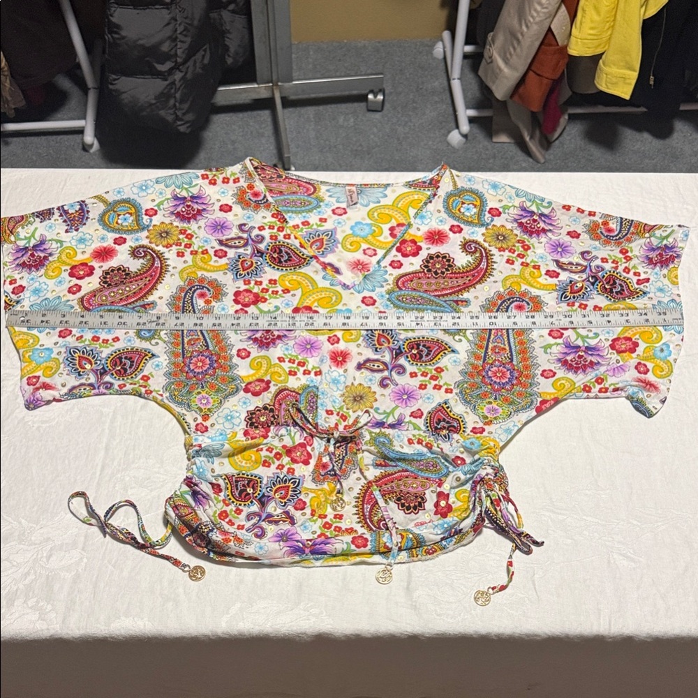 Luli Fama Colorful Paisley Print Blouse
